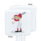 Sports White Plastic Stir Stick - Single Sided - Square - Approval