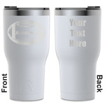 Sports RTIC Tumbler - White - Engraved Front & Back (Personalized)