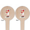 Sports Wooden 4" Food Pick - Round - Double Sided - Front & Back