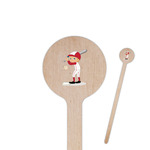 Sports 6" Round Wooden Stir Sticks - Single Sided
