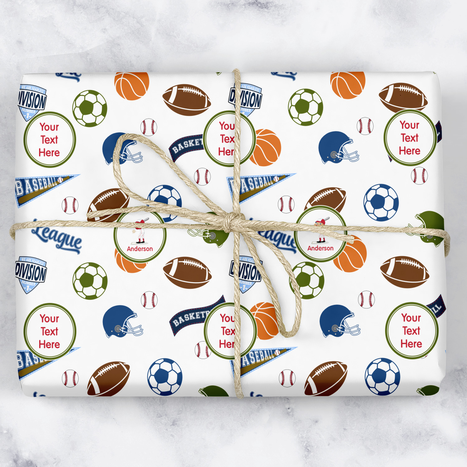 Sports sale wrapping paper