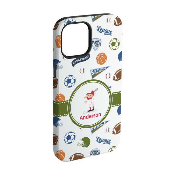 Custom Sports iPhone Case - Rubber Lined - iPhone 15 (Personalized)