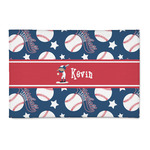 Baseball 2' x 3' Indoor Area Rug (Personalized)