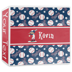 Baseball 3-Ring Binder - 3 inch (Personalized)