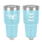 Baseball 30 oz Stainless Steel Ringneck Tumbler - Teal - Double Sided - Front & Back