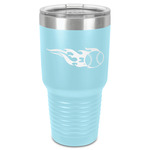 Baseball 30 oz Stainless Steel Tumbler - Teal - Single-Sided