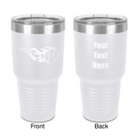 Baseball 30 oz Stainless Steel Tumbler - White - Double-Sided (Personalized)