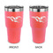 Baseball 30 oz Stainless Steel Ringneck Tumblers - Coral - Double Sided - APPROVAL