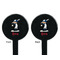 Baseball Black Plastic 7" Stir Stick - Double Sided - Round - Front & Back