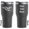 Baseball Black RTIC Tumbler - Front and Back