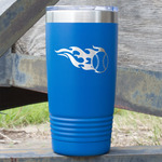 Baseball 20 oz Stainless Steel Tumbler - Royal Blue - Double Sided (Personalized)