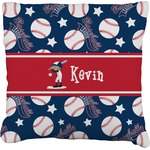 Baseball Faux-Linen Throw Pillow 26" (Personalized)