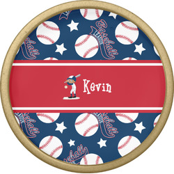 Baseball Cabinet Knob - Gold (Personalized)