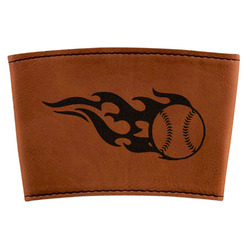 Baseball Leatherette Cup Sleeve
