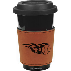 Baseball Leatherette Cup Sleeve - Double Sided (Personalized)