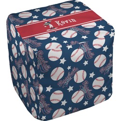 Baseball Cube Pouf Ottoman - 18" (Personalized)