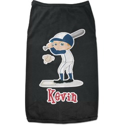 Baseball Black Pet Shirt - L (Personalized)