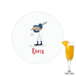 Baseball Printed Drink Topper - 2.15" (Personalized)