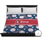 Baseball Duvet Cover - King (Personalized)