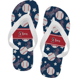 Baseball Flip Flops - Medium (Personalized)