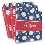 Baseball 3 Ring Binder - Full Wrap (Personalized)