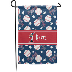Baseball Small Garden Flag - Single Sided w/ Name or Text
