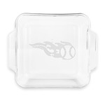 Baseball Glass Cake Dish with Truefit Lid - 8in x 8in