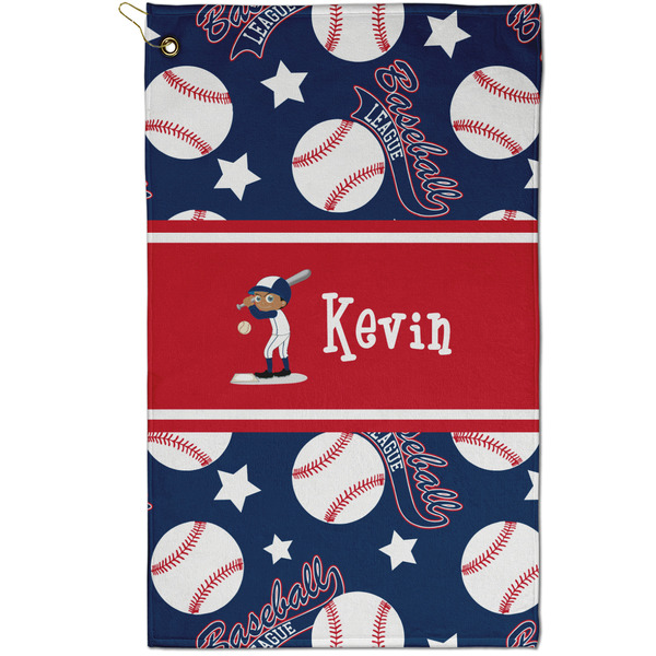 Custom Baseball Golf Towel - Poly-Cotton Blend - Small w/ Name or Text