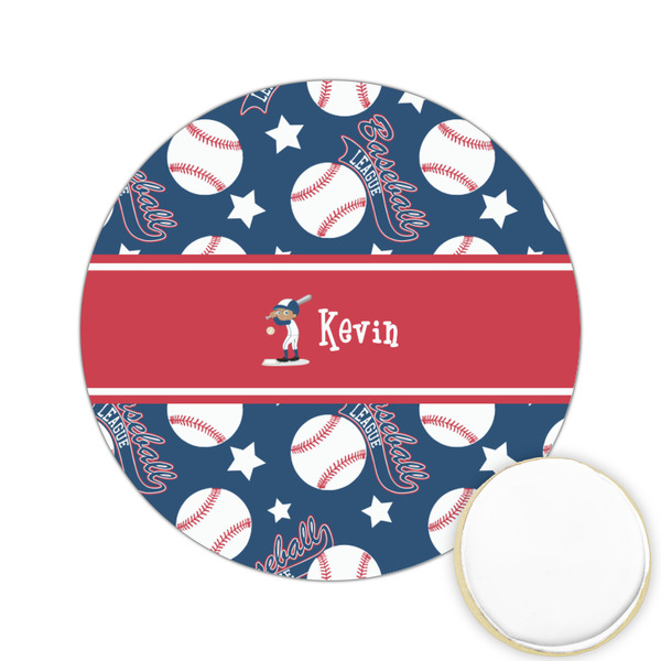 Custom Baseball Printed Cookie Topper - 2.15" (Personalized)