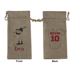 Baseball Large Burlap Gift Bag - Front & Back (Personalized)