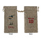 Baseball Large Burlap Gift Bags - Front & Back