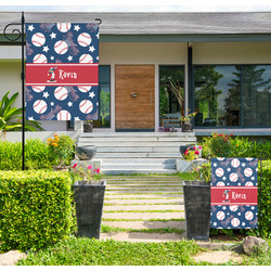 Baseball Large Garden Flag - Double Sided (Personalized)