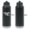 Baseball Laser Engraved Water Bottles - Front Engraving - Front & Back View