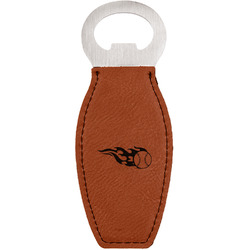 Baseball Leatherette Bottle Opener