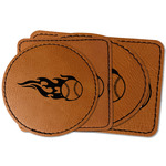 Baseball Faux Leather Iron On Patch