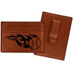 Baseball Leatherette Wallet with Money Clip