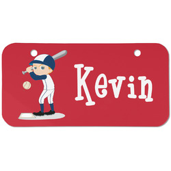 Baseball Mini/Bicycle License Plate (2 Holes) (Personalized)