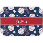 Baseball Dining Table Mat - Octagon (Single-Sided) w/ Name or Text