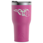 Baseball RTIC Tumbler - Magenta - Laser Engraved - Single-Sided