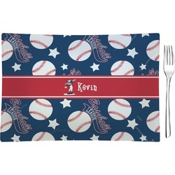 Baseball Glass Rectangular Appetizer / Dessert Plate (Personalized)