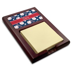 Baseball Red Mahogany Sticky Note Holder (Personalized)