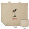 Baseball Reusable Cotton Grocery Bag - Front & Back View