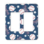 Baseball Rocker Style Light Switch Cover - Two Switch