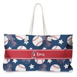 Baseball Large Tote Bag with Rope Handles (Personalized)