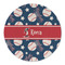 Baseball Round Linen Placemats - FRONT (Double Sided)