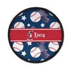 Baseball Iron On Round Patch w/ Name or Text