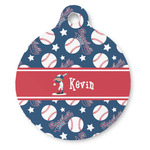 Baseball Round Pet ID Tag (Personalized)