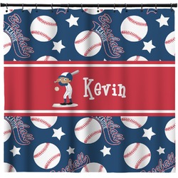 Baseball Shower Curtain - 71" x 74" (Personalized)