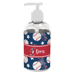 Baseball Plastic Soap / Lotion Dispenser (8 oz - Small - White) (Personalized)