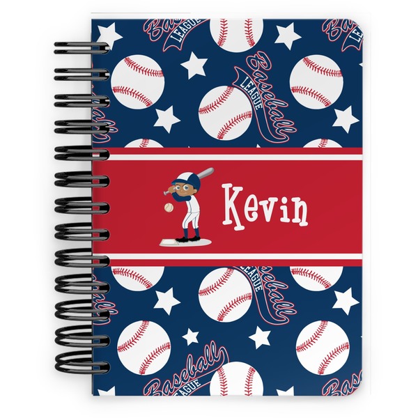 Custom Baseball Spiral Notebook - 5x7 w/ Name or Text